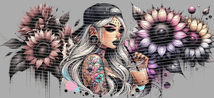 16oz Sunflower Girl-SU-358